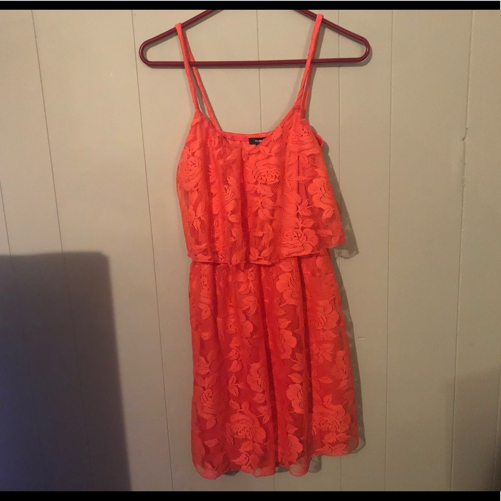 Bright coral dress